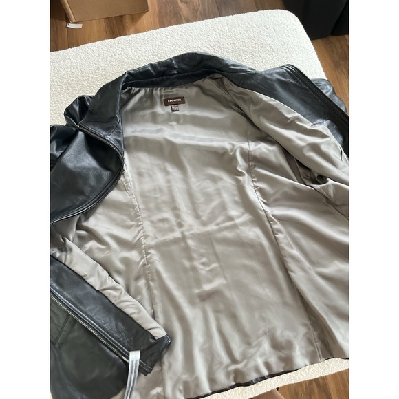 Vintage Danier Black Leather Coat 2XL Oversized Grunge Chic Premium Leather - Picture 7 of 16